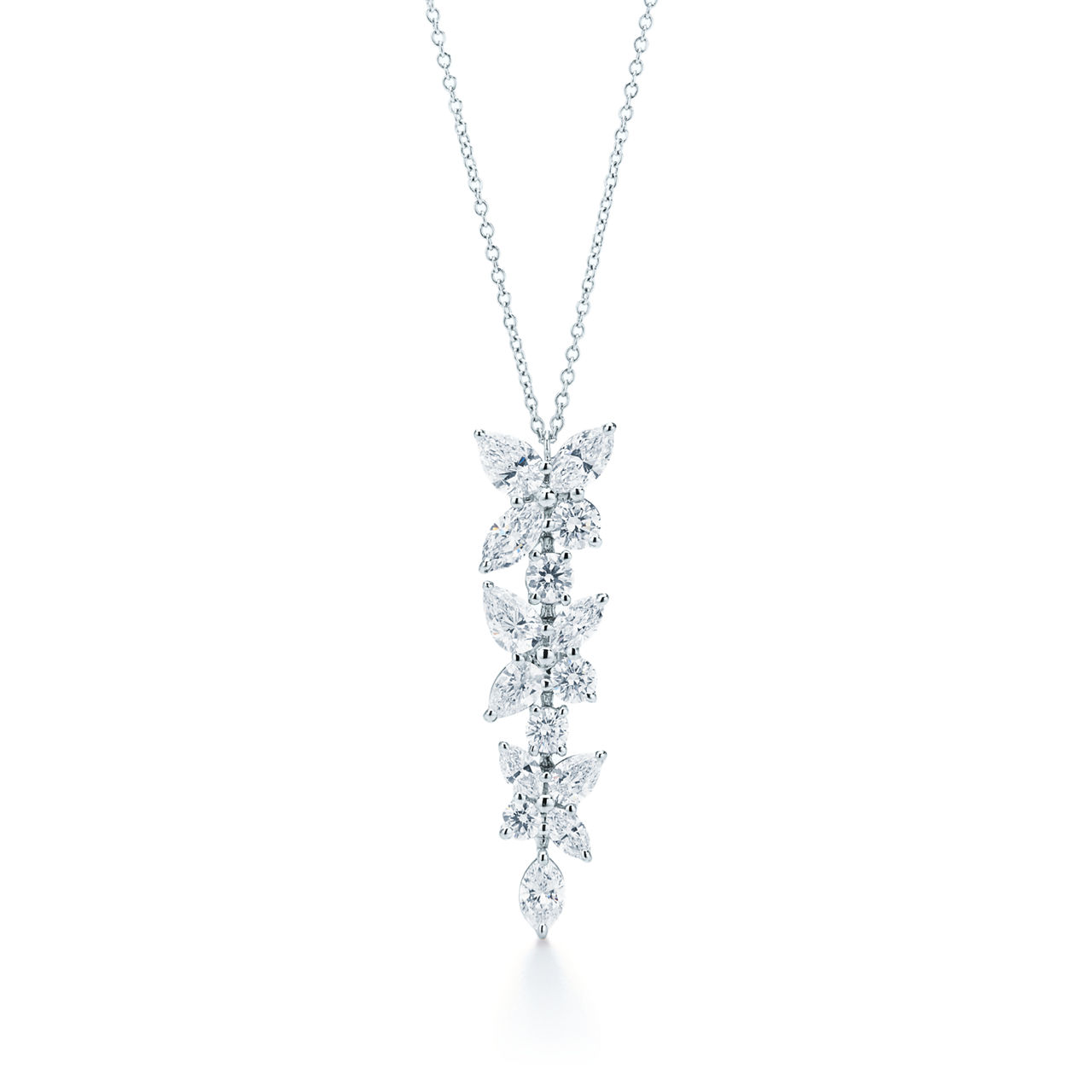 Tiffany Victoria®:Mixed Cluster Drop Pendant image number 0