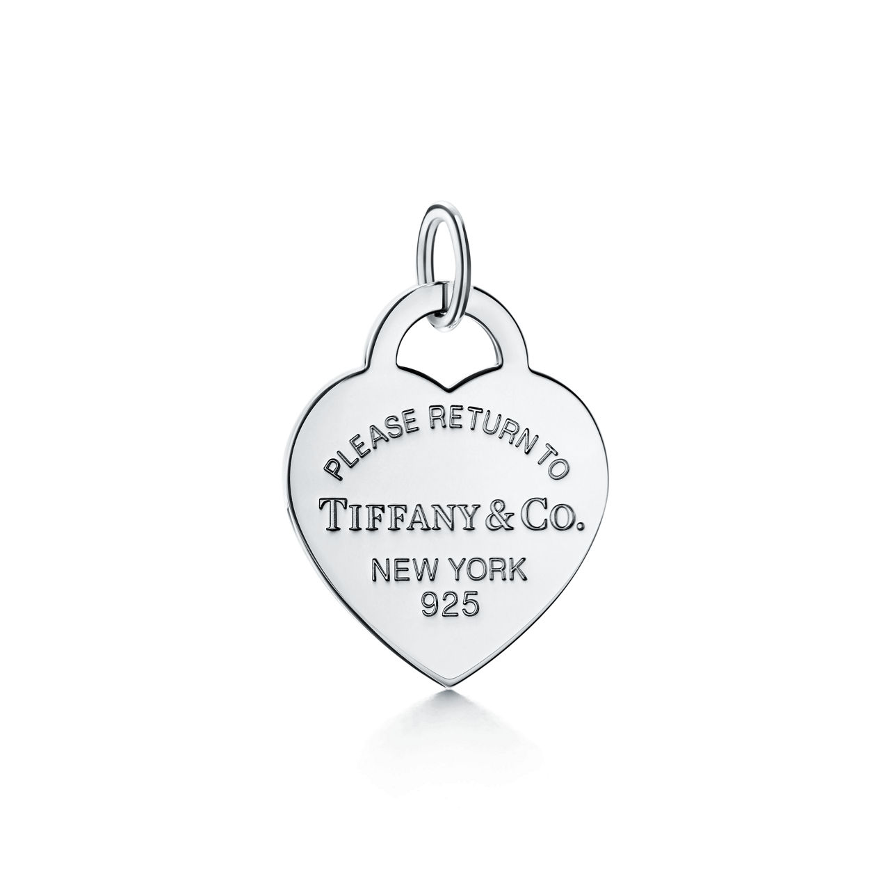 Return to Tiffany™:Heart Tag Charm in Silver, Large image number 0