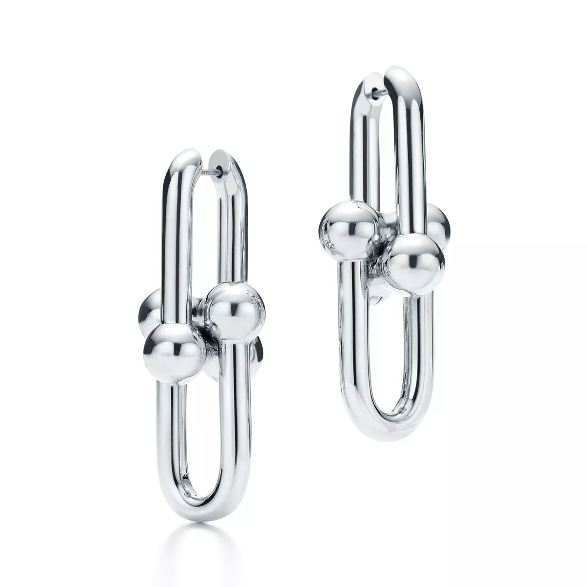 Extra Large Link Earrings in Sterling Silver