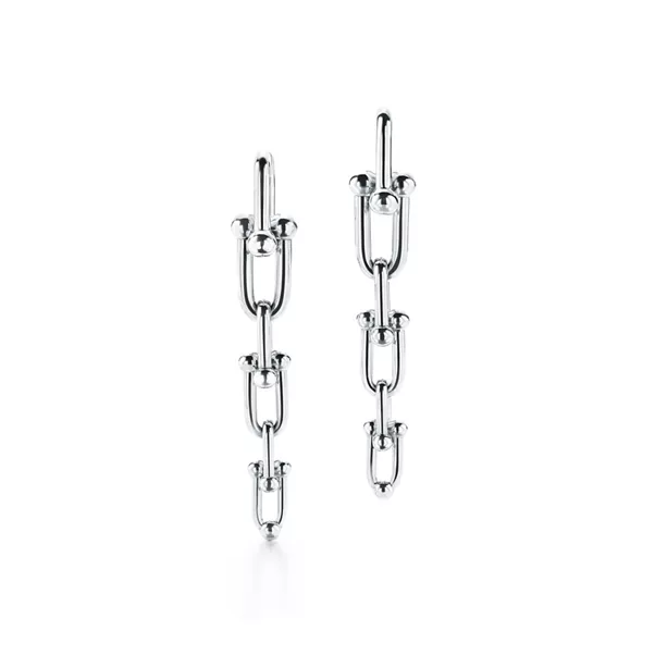 Gliederohrringe in abgestuftem Design in Sterlingsilber