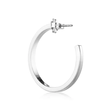 Tiffany 1837®:Hoop Earrings in Silver, Medium, 3