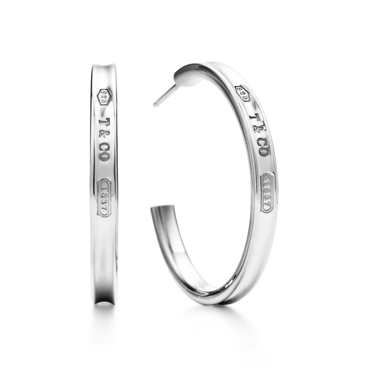 Boucles d&rsquo;oreilles cr&eacute;oles en argent 925&nbsp;milli&egrave;mes. Medium.