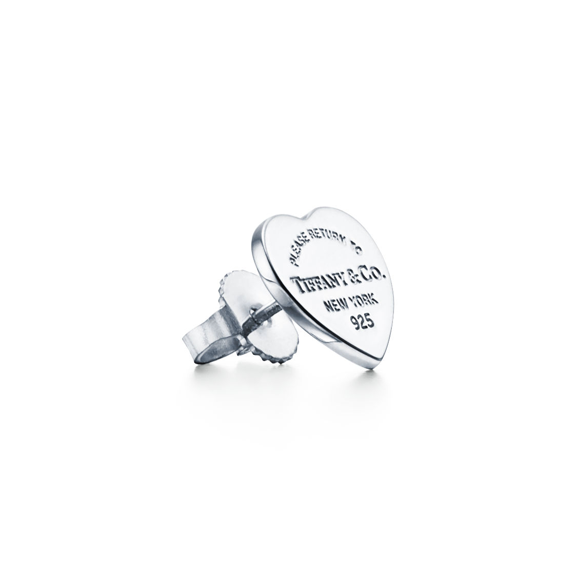 Return to Tiffany™:Heart Tag Stud Earrings in Silver, Mini image number 2