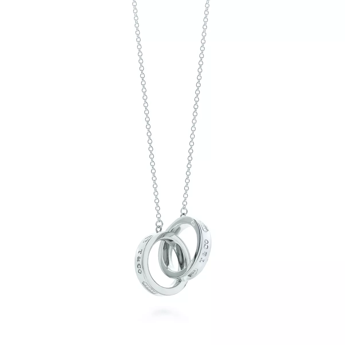 Interlocking Circles Pendant in Silver, Small