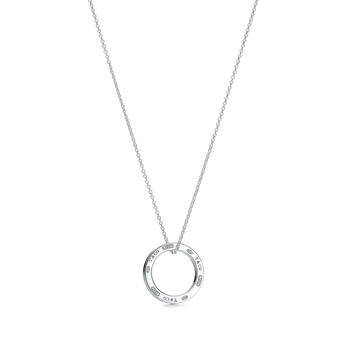 Pendente Circle in argento, medio