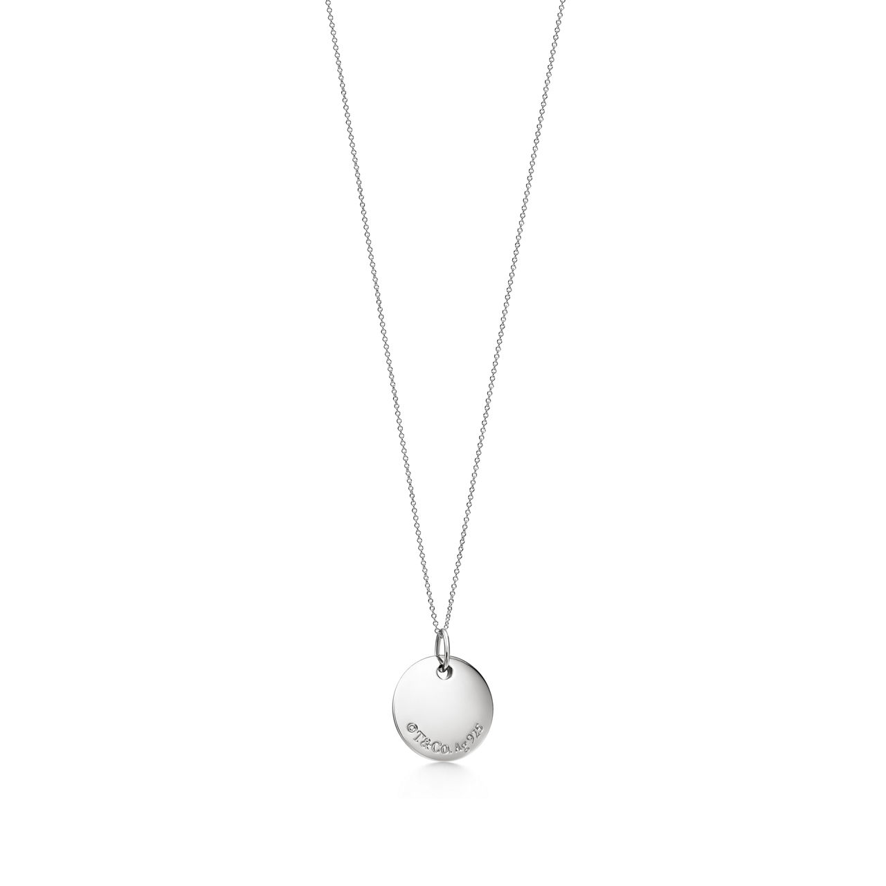 Tiffany Notes:Letter A Round Pendant in Sterling Silver image number 2