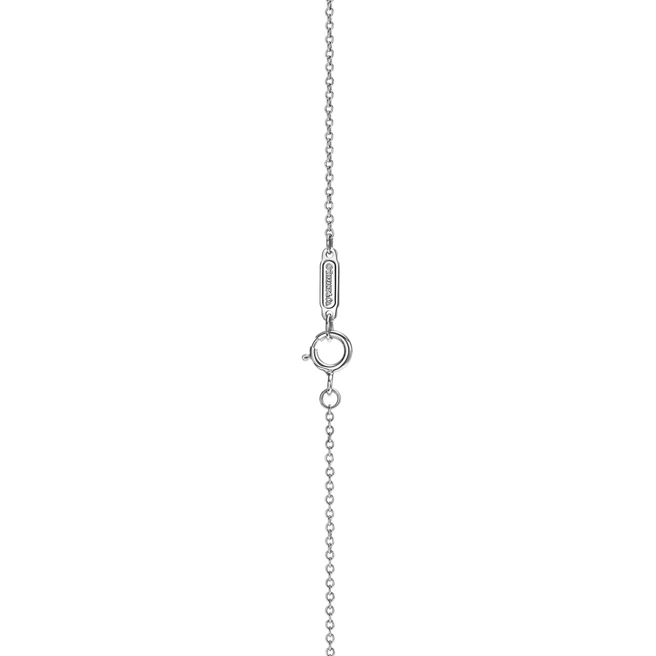 Tiffany Notes:Letter A Round Pendant in Sterling Silver image number 3