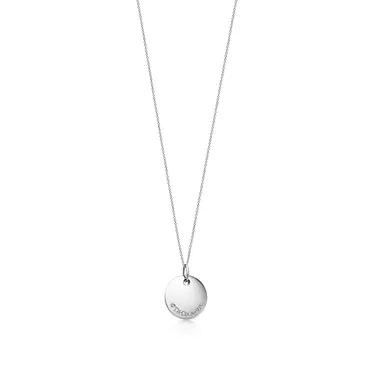 Tiffany Notes:Letter N Round Pendant in Sterling Silver, 2