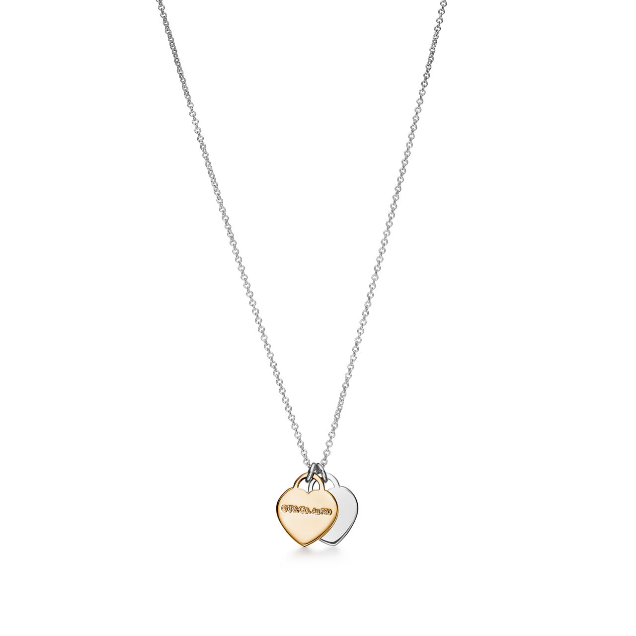 Return to Tiffany™: Double heart tag pendant  image number 2