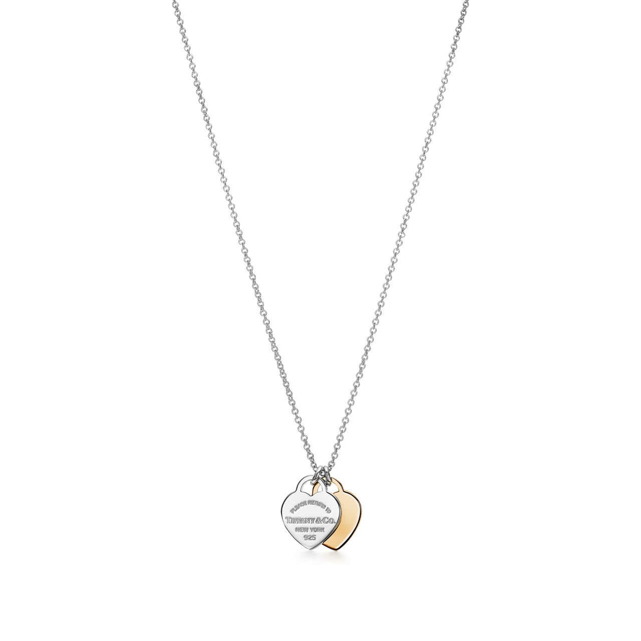 Return to Tiffany™: Double heart tag pendant  image number 0