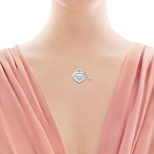 Return to Tiffany™:Heart Tag Key Pendant in Silver, Medium