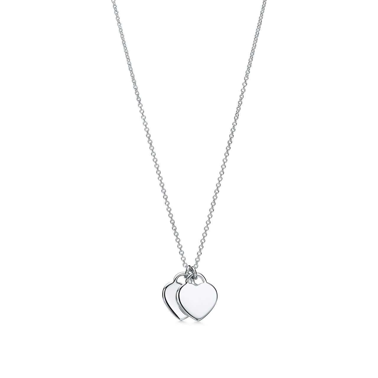 Return to Tiffany™:Tiffany Blue® Double Heart Tag Pendant in Silver image number 2