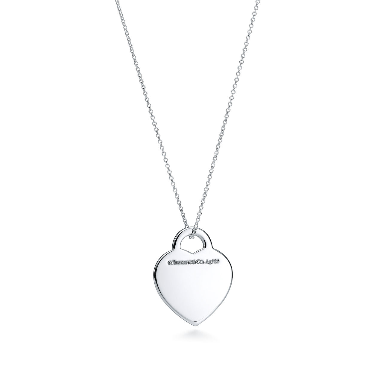 Return to Tiffany™:Heart Tag Pendant in Silver, Medium image number 2