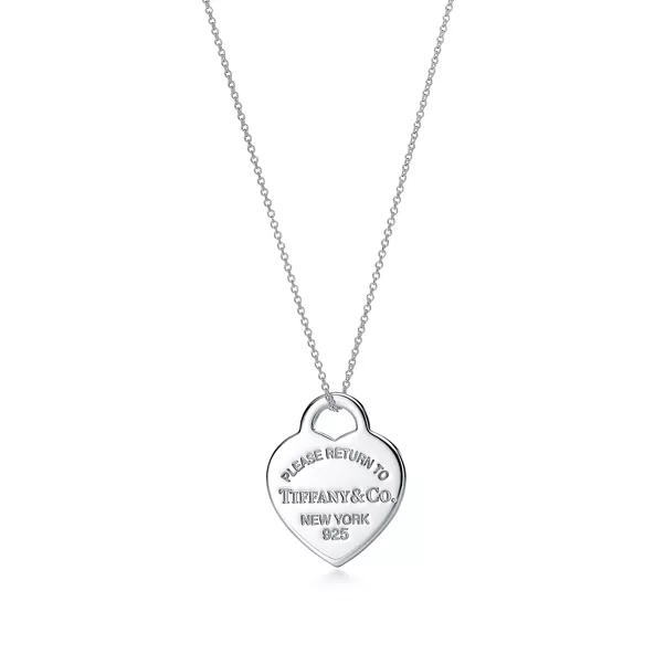 Herzanhänger in Silber, Medium
