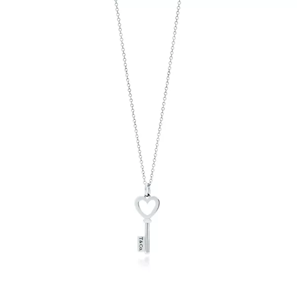 Schlüssel-Anhänger mit Herz in Silber