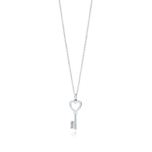 Tiffany Keys:Heart Key Pendant in Silver