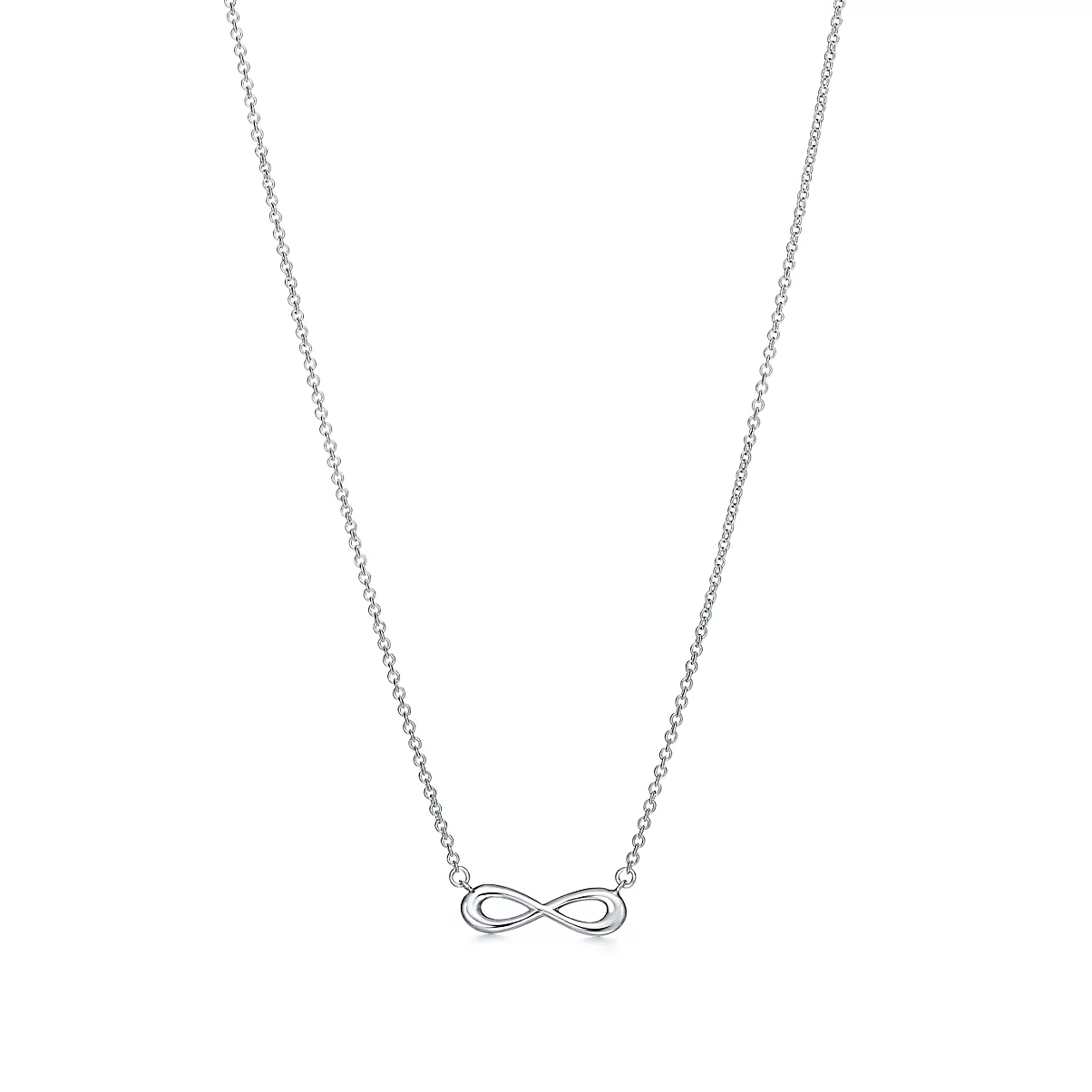 Tiffany Infinity Pendant w/Chain 스털링 실버 No Gemstone One Scale