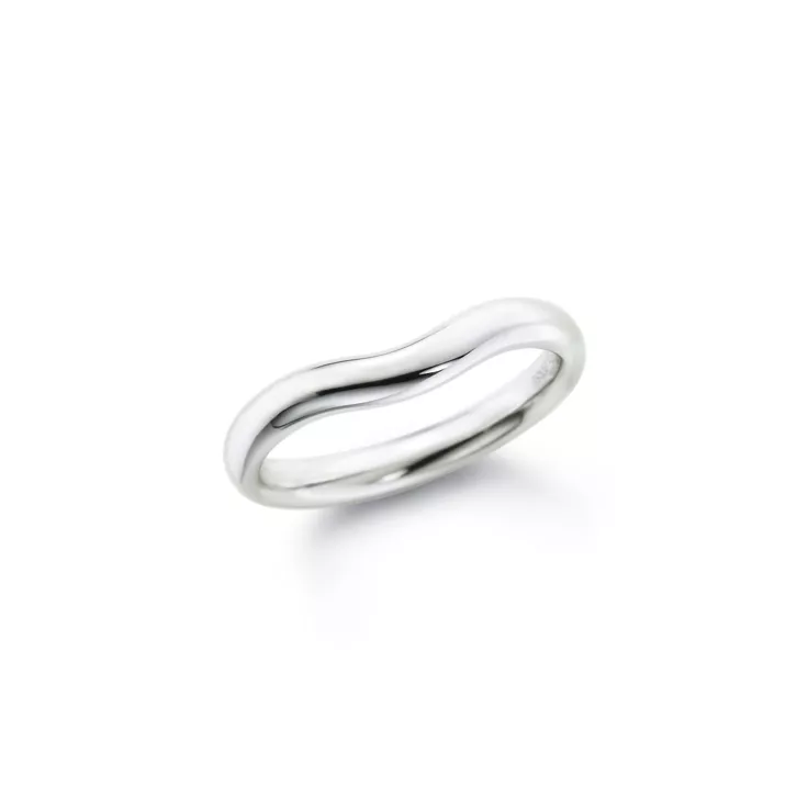 Elsa Peretti&reg;:Curved Band Ring in Platinum, 2