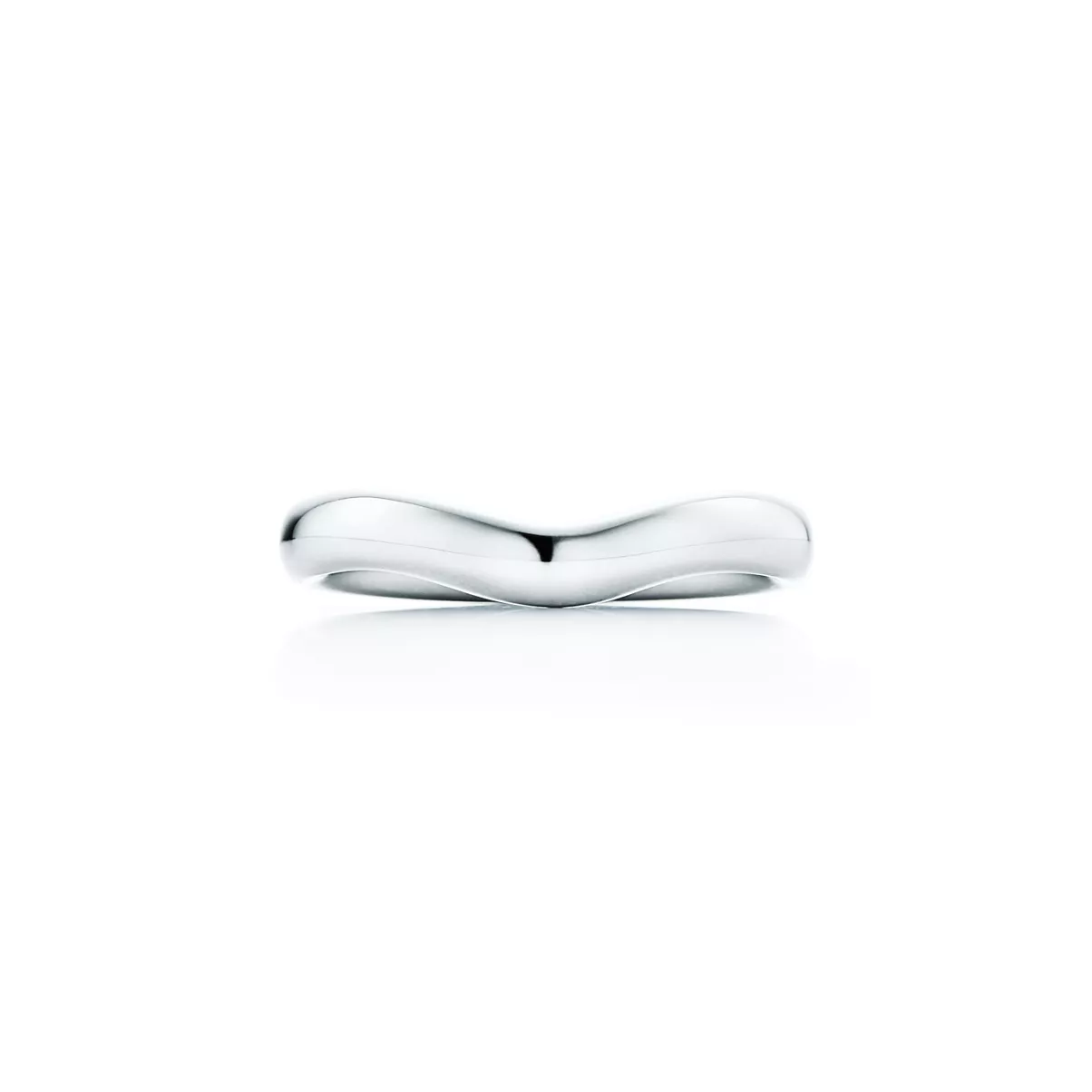 Curved Band Ring in Platinum