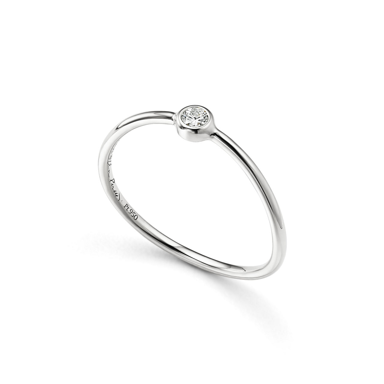 Collezione Wave di Elsa Peretti®:Anello a un giro con diamante  numero immagine 2