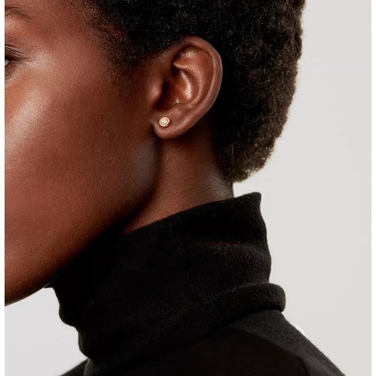 Elsa Peretti®:Diamonds by the Yard® Earrings in Rose Gold, 1
