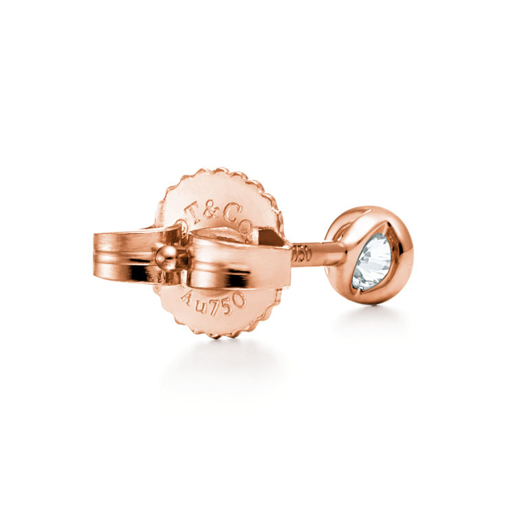 Elsa Peretti®:Diamonds by the Yard® Earrings in Rose Gold image number 4