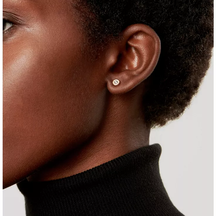 Elsa Peretti®:Diamonds by the Yard® Earrings in Rose Gold, 1
