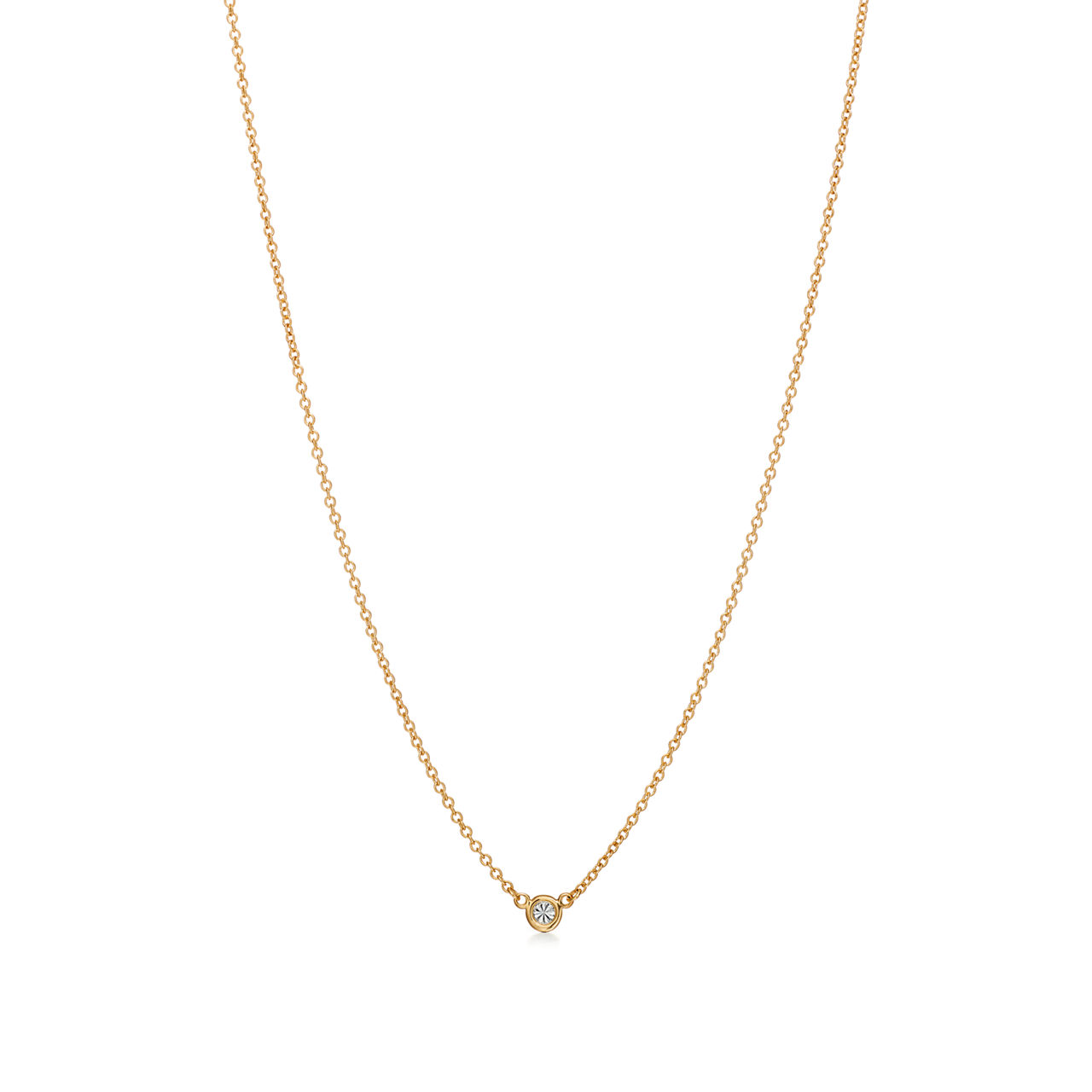 Elsa Peretti®:Diamonds by the Yard® Single Diamond Pendant in Yellow Gold image number 2