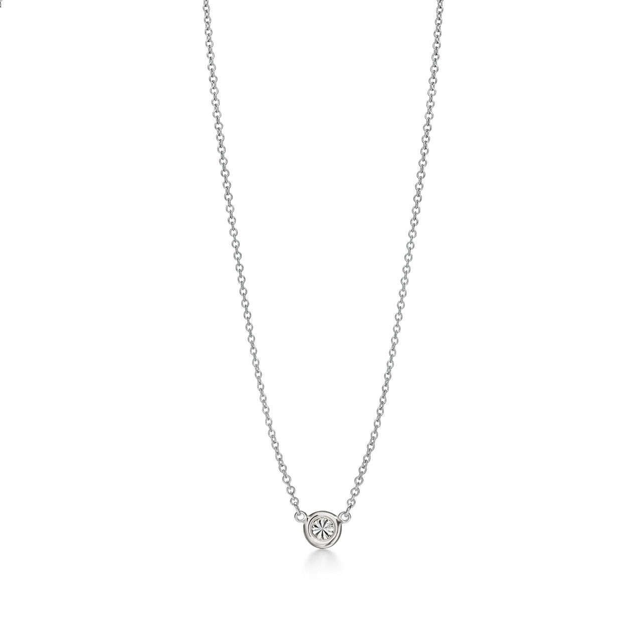 Elsa Peretti®:Diamonds by the Yard® Single Diamond Pendant in Platinum image number 2