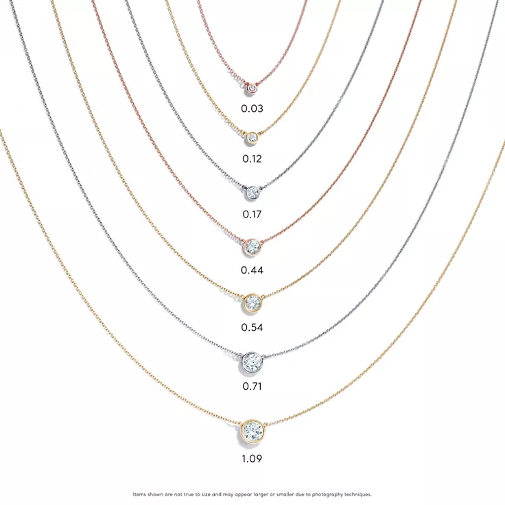 엘사 퍼레티™:다이아몬드 바이 더 야드™ 싱글 다이아몬드 펜던트, 플래티늄, 4