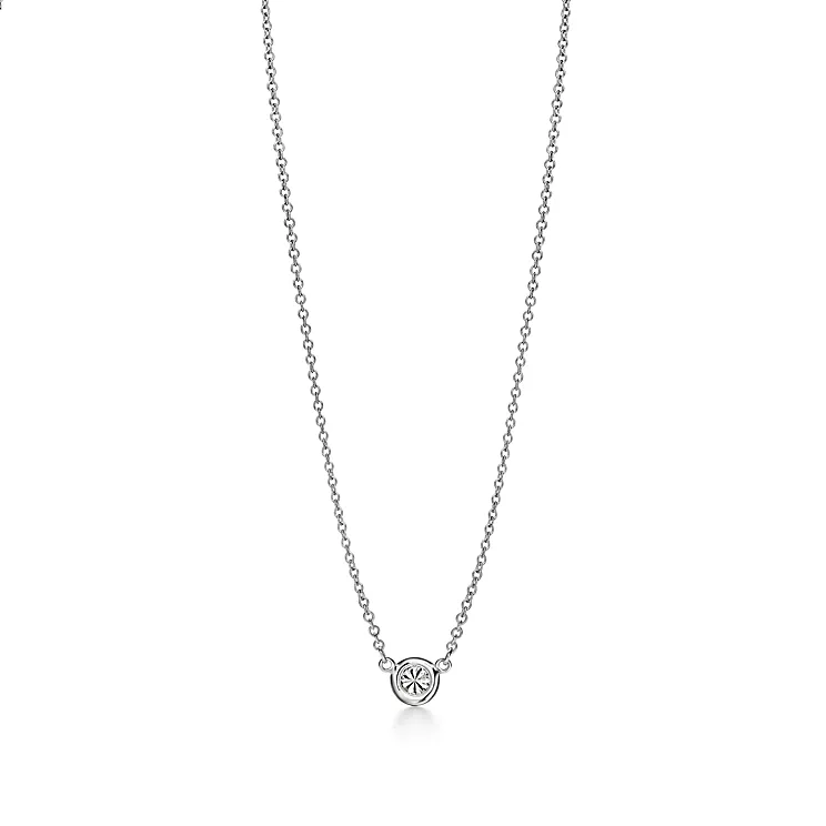 엘사 퍼레티™:다이아몬드 바이 더 야드™ 싱글 다이아몬드 펜던트, 플래티늄 이미지 번호 2