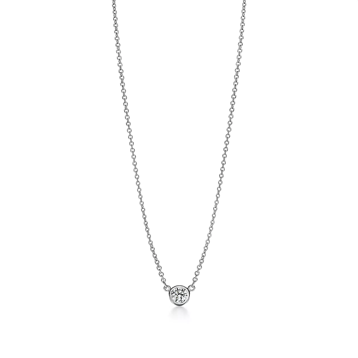 엘사 퍼레티™:다이아몬드 바이 더 야드™ 싱글 다이아몬드 펜던트, 플래티늄 이미지 번호 0