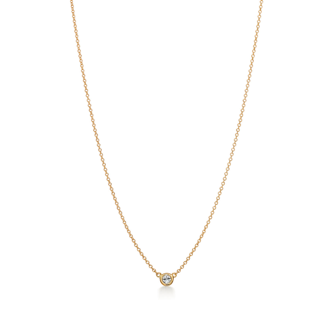 Elsa Peretti®:Diamonds by the Yard® Single Diamond Pendant in Yellow Gold image number 2