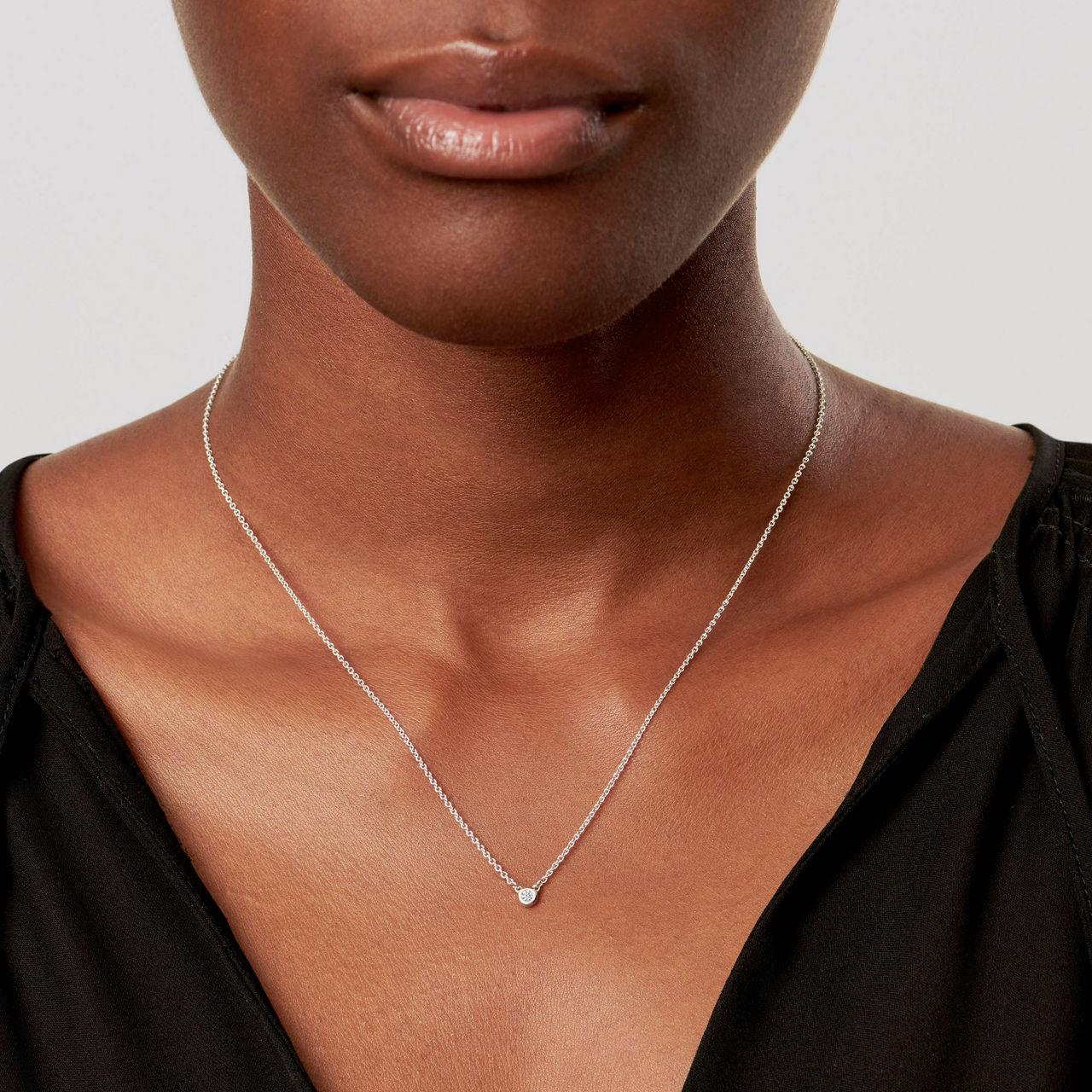 Diamonds by the Yard® Anhänger mit einem Diamanten in Silber