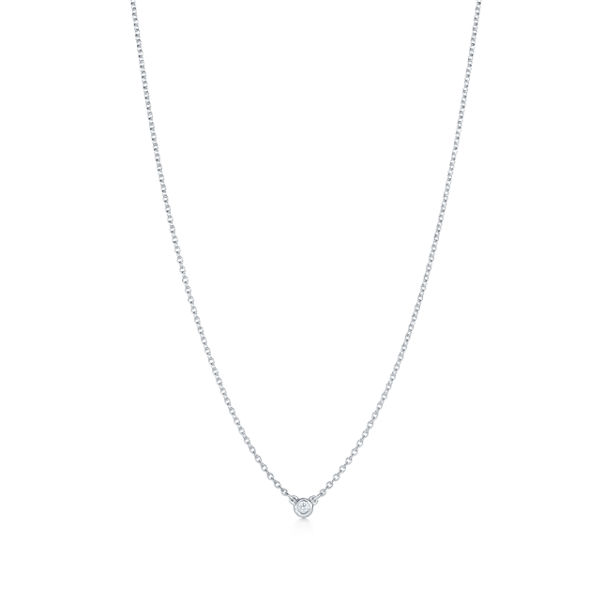 Elsa Peretti®:Diamonds by the Yard® Single Diamond Pendant in Silver