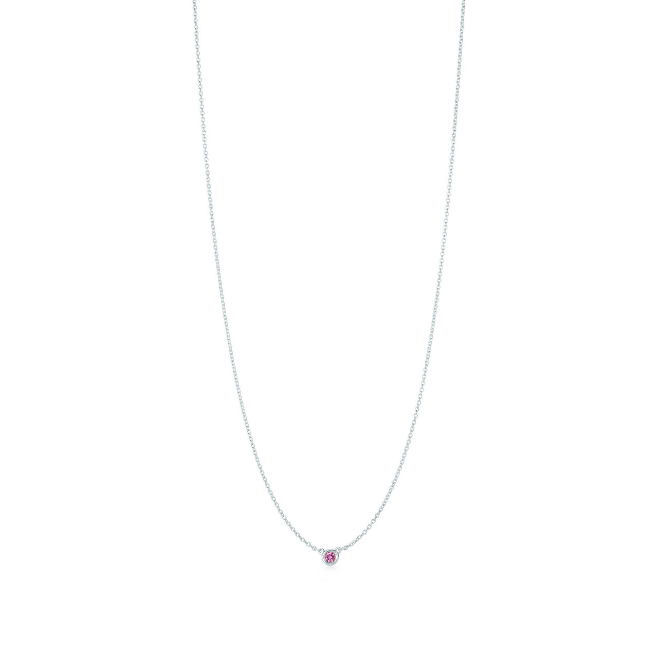 Elsa Peretti®:Color by the Yard Pink Sapphire Pendant in Silver image number 0