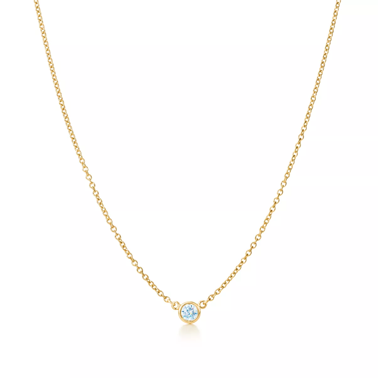 Diamonds by the Yard&trade; Single Diamond Pendant in Yellow Gold