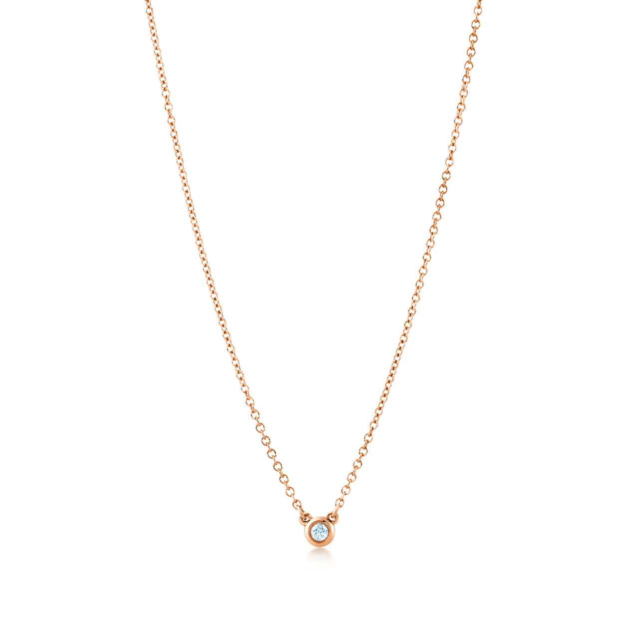 Diamonds by the Yard® Single Diamond Pendant in Rose Gold