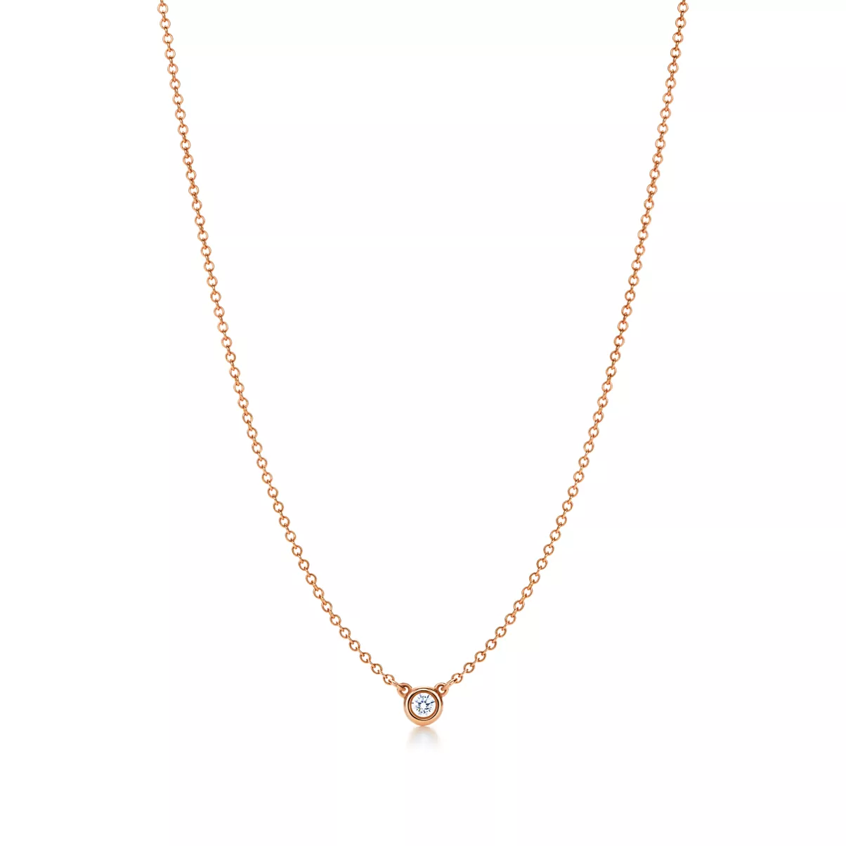 Diamonds by the Yard&reg; Single Diamond Pendant in Rose Gold