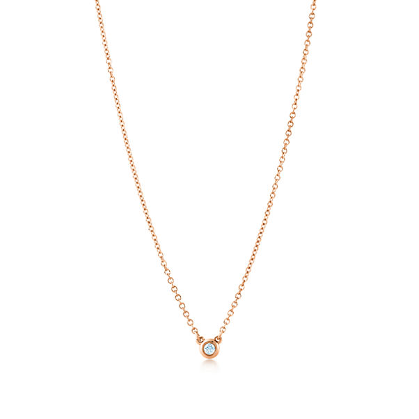 Elsa Peretti®:Diamonds by the Yard® Single Diamond Pendant in Rose Gold