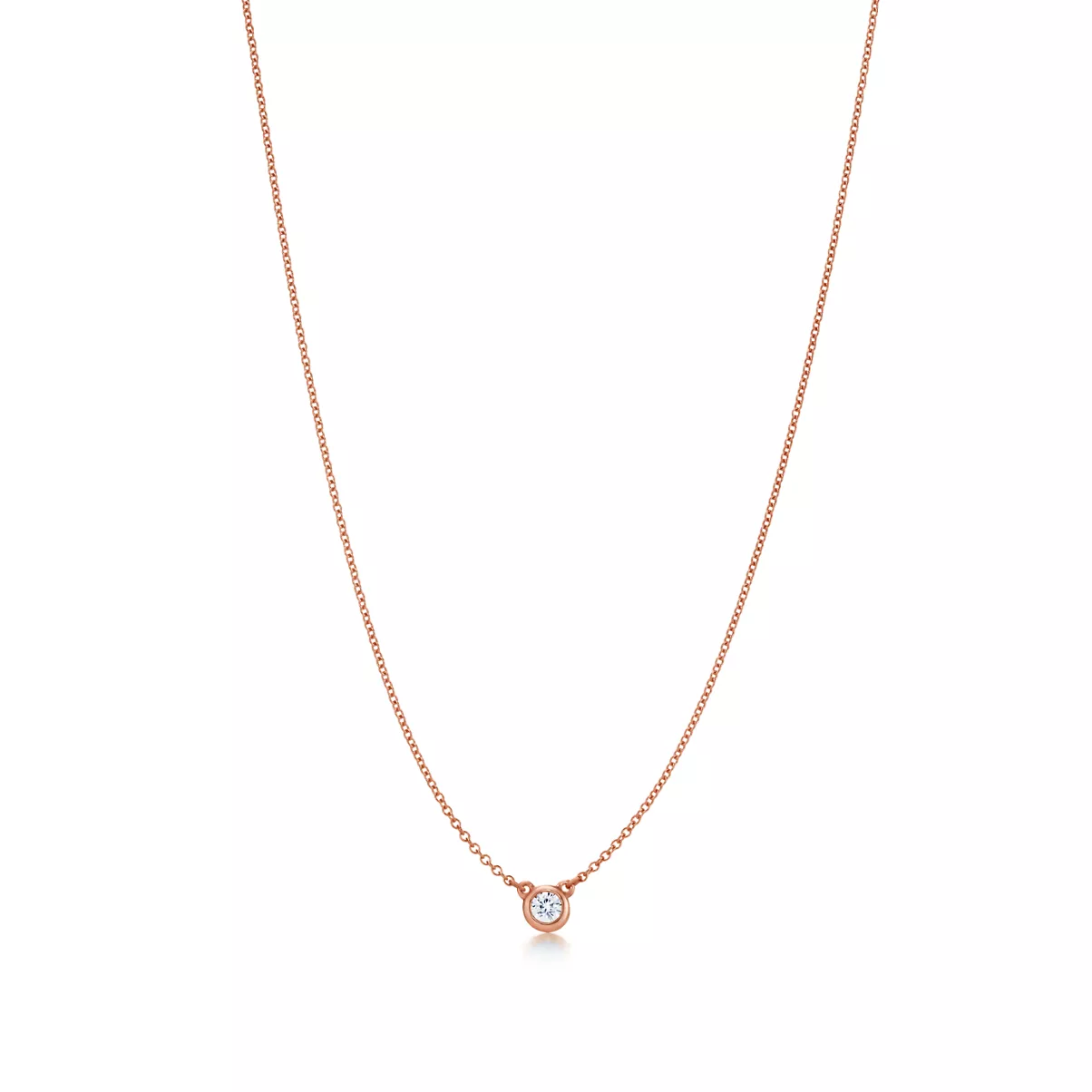 Diamonds by the Yard&reg; Single Diamond Pendant in Rose Gold