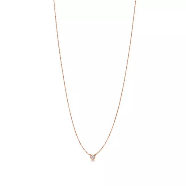Diamonds by the Yard® Single Diamond Pendant in Rose Gold
