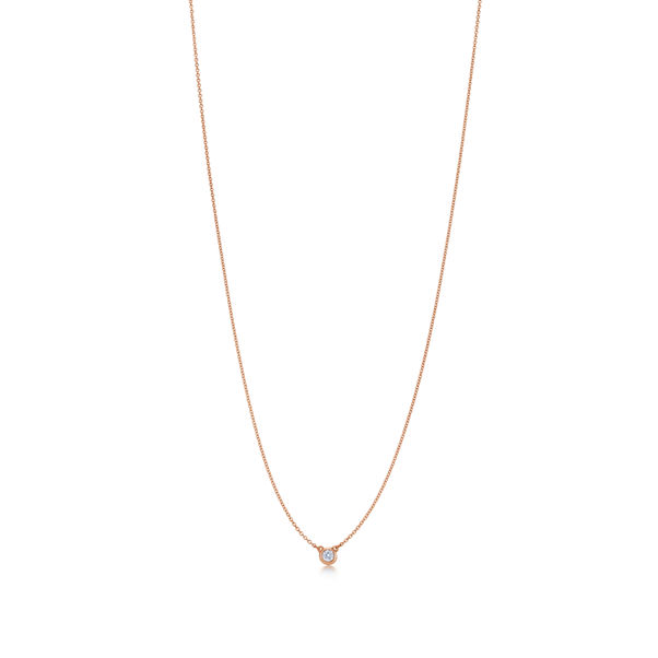 Elsa Peretti®:Diamonds by the Yard® Single Diamond Pendant in Rose Gold