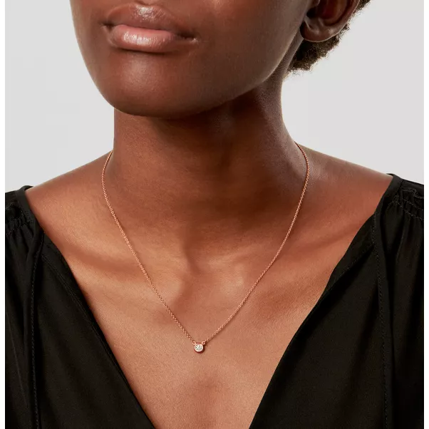 Diamonds by the Yard® Single Diamond Pendant in Rose Gold