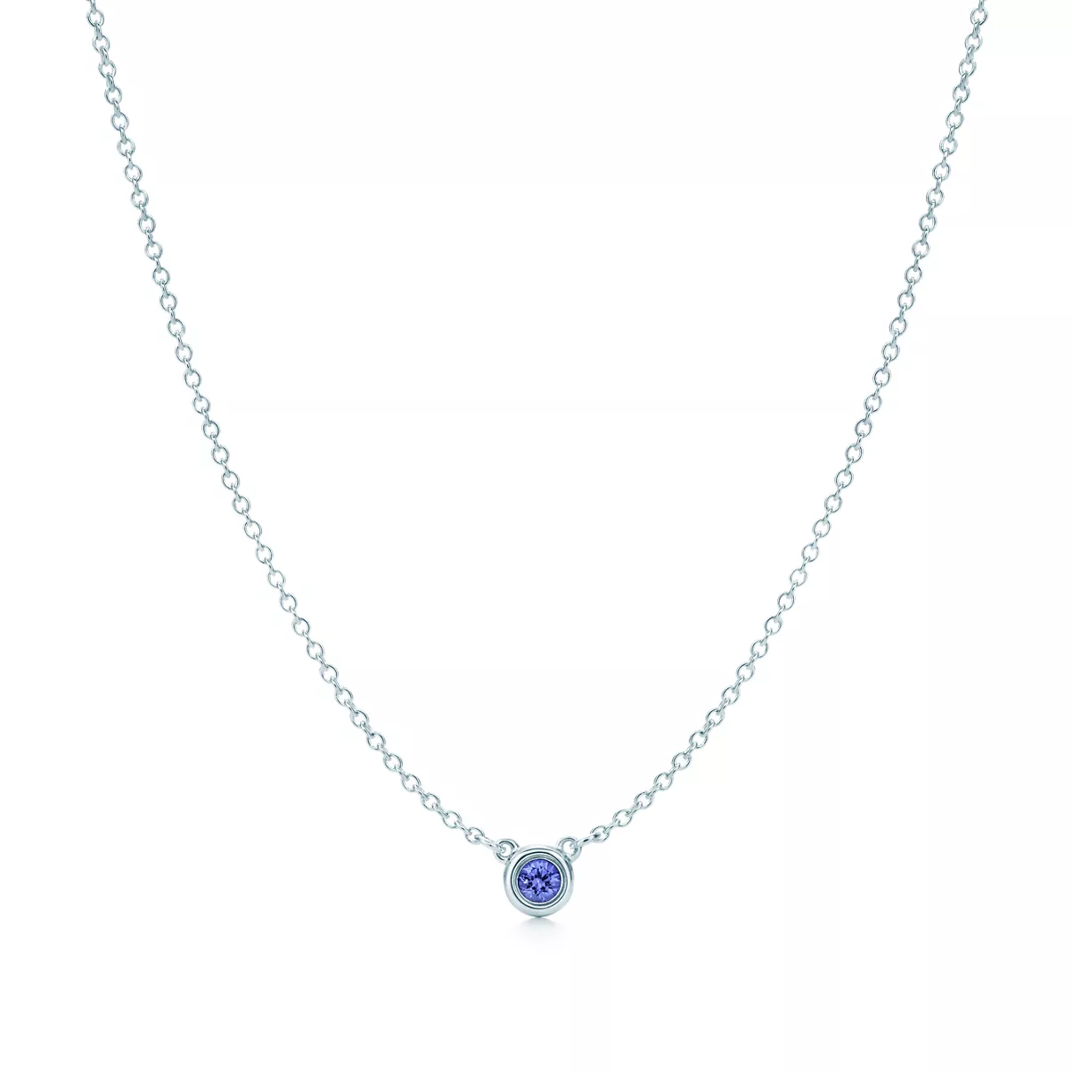 컬러 바이 더 야드 탄자나이트 펜던트, 실버