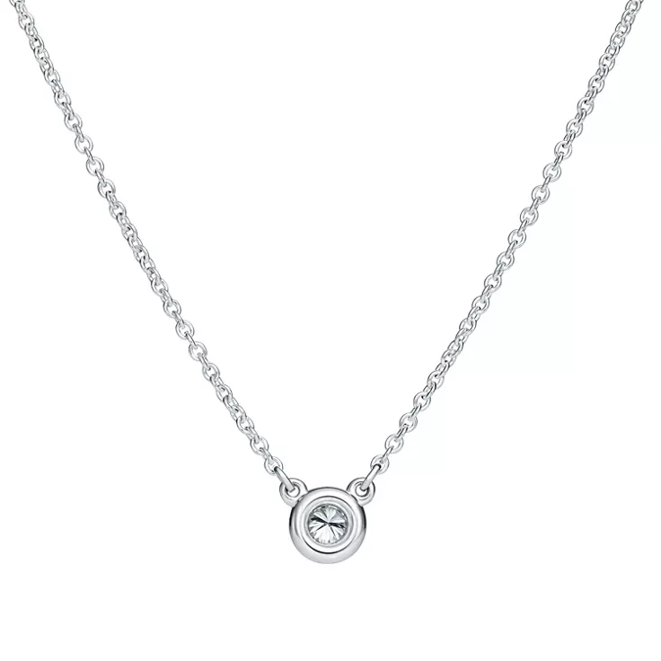 Elsa Peretti®:Diamonds by the Yard® Single Diamond Pendant in Silver, 2