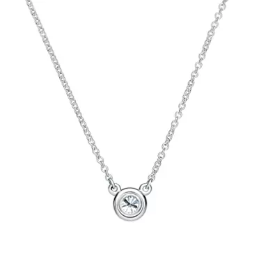 Elsa Peretti®:Diamonds by the Yard® Single Diamond Pendant in Silver, 2