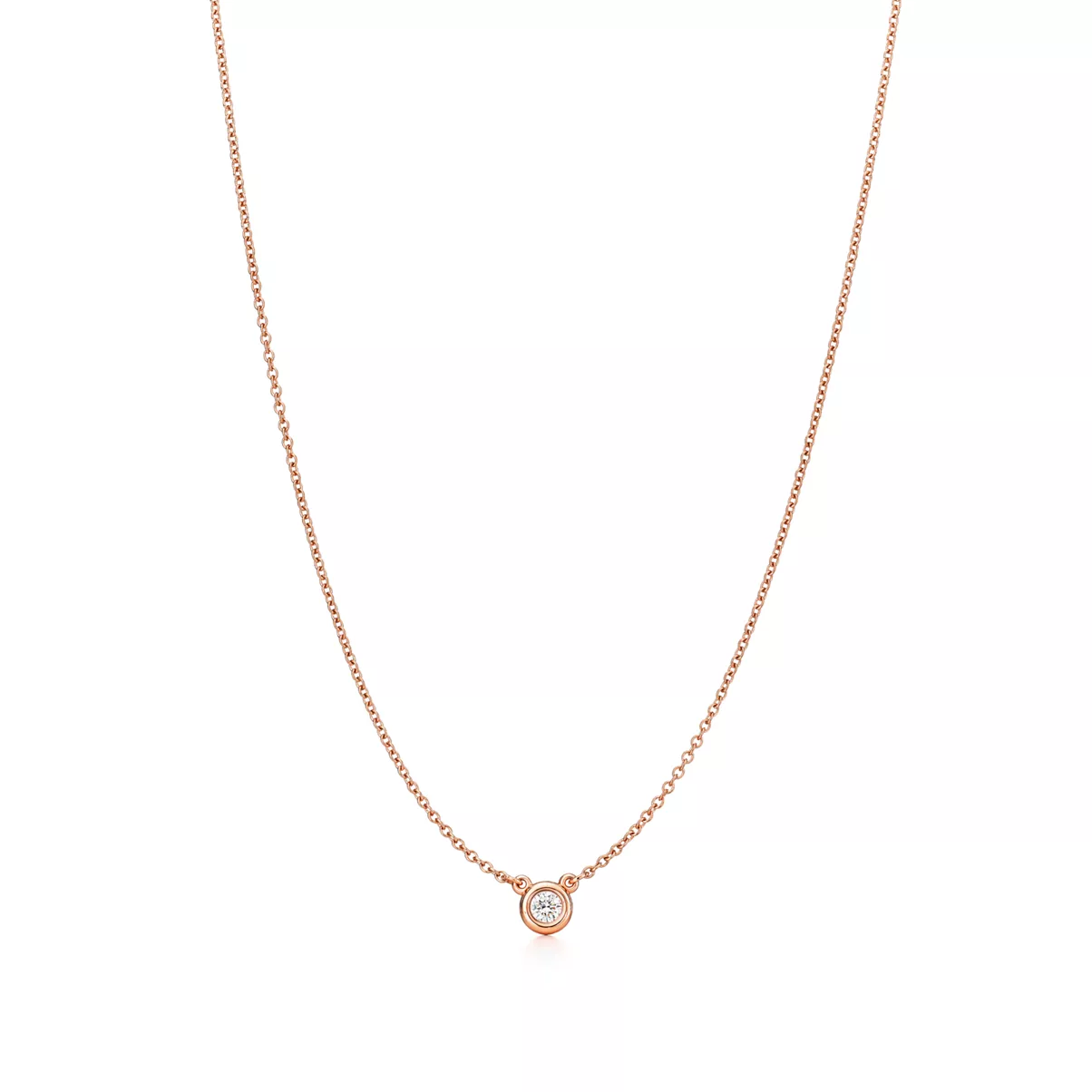 Diamonds by the Yard&reg; Single Diamond Pendant in Rose Gold