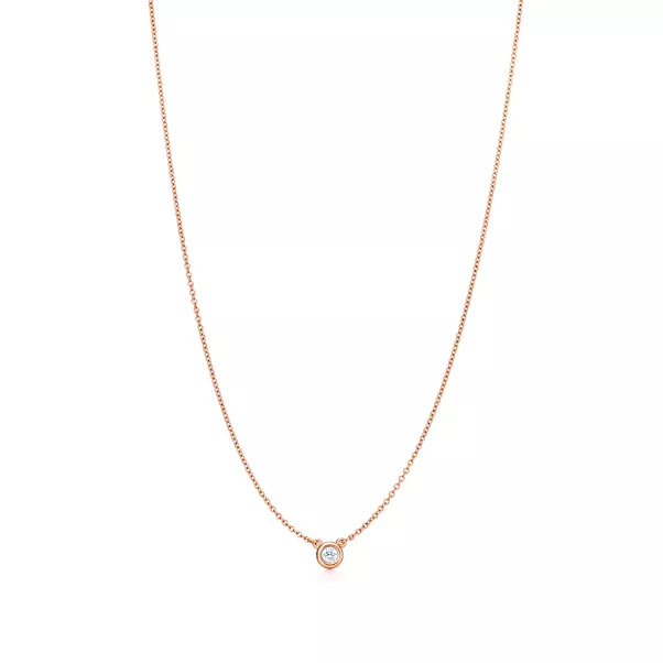 Diamonds by the Yard® Single Diamond Pendant in Rose Gold