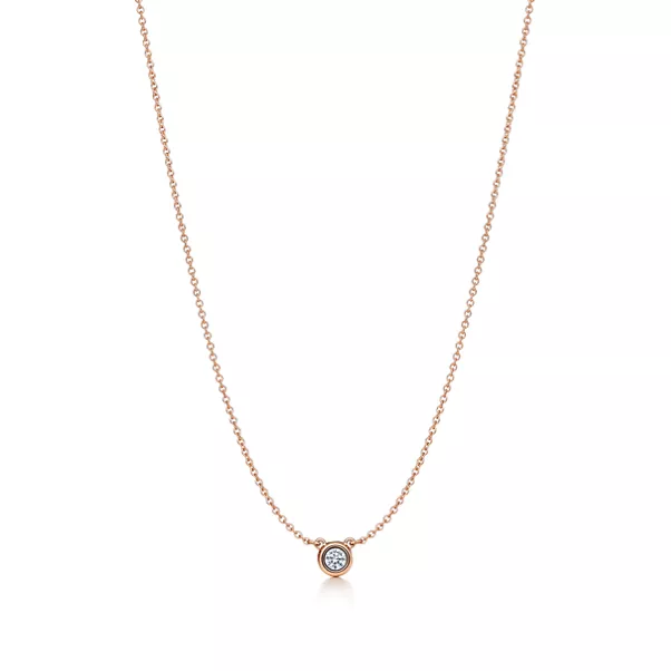 Diamonds by the Yard® Single Diamond Pendant in Rose Gold